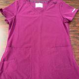 Skechers by Baro Wine Colored Scrub Top Size Medium Photo 0