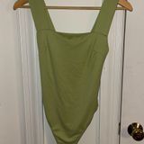 Blue Blush Backless, green bodysuit  Photo 0