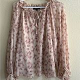 Aakaa  Floral Blouse in Cream and Pink Photo 0