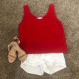 st. john's bay Red Sleeveless Knit Top Photo 0