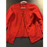 Apt. 9 100% Cashmere Wool Cardigan Sweater Crew Neck Long Sleeves Red M Photo 0