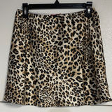 Pink Lily  WOMENS LEOPARD ANIMAL PRINT SATIN MINI SKIRT MEDIUM Photo 0