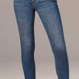 Abercrombie & Fitch Simone High Rise Ankle Jeans Chewed Hem Photo 0