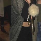 Material Girl Gray And Black Fitted Shawl Photo 0