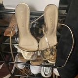 Boohoo Metallic Barely There Low Stiletto Heels Photo 0