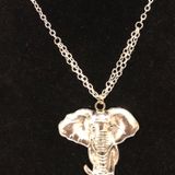 Paparazzi Big Silver Elephant Necklace/ Nature Jungle New 2020 Fashion  Drip Jewelry Photo 0