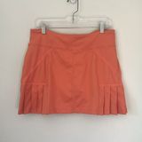 Athleta Coral Orange Side Pleat Skort Large Photo 0