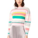 Rebecca Taylor  Luxe Angora Blend Striped Sweater Photo 0