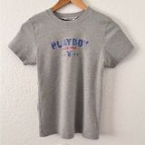 Playboy  Y2K Star Glittery Baby Gray Tee​ Photo 0