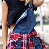 Dollhouse Denim Overalls Sz Large Distressed Coverall Shorts Shortalls Grunge Skater 90s Photo 0