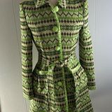 Rebecca Taylor COPY - SIZE 4 SPRING COAT MADE FROM VINTAGE PRINTS TEXTILES Photo 0