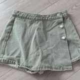 Green denim skort Photo 0