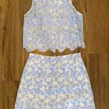 Soprano Light Blue Lace Floral Set  Photo 0