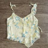 Primark EUC Rita Ora Yellow Blue Floral Tank Top - Large Photo 0