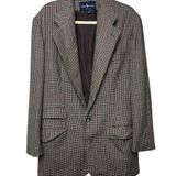 Ralph Lauren Polo 100% Wool Houndstooth Long Blazer Women's Sz. 12 Photo 0
