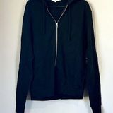 Good American NWT Black Oversized Zip Up Hoodie - Size 1 (Small) Photo 0