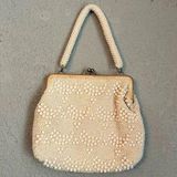 Hong Kong Retro Vintage Beaded Handbag White Photo 0