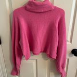Urban Outfitters Pink Turtleneck Cropped Sweater  Photo 0