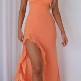 White Fox Dress Orange Size XS Photo 0