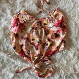 Kortni Jeane  Floral Halter Tie Top Size Small Photo 0
