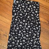 SheIn VCAY One Shoulder Drawstring Side Daisy Floral Dress Photo 0