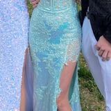 teal prom dress Blue Size 4 Photo 0