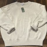 Grey Bandit Cream Knit Crewneck Sweater NWT Size Medium Photo 0