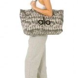 Alo Yoga  Gray Tie Dye Large Tote Bag Photo 0