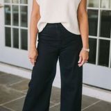These Three Boutique MIOU MUSE Black Wide Leg Denim Pants Photo 0