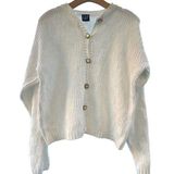 Gap Vintage Knit Cardigan Pearl Buttons White Size Large Photo 0