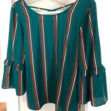 Krazy Kat Green & Red Blouse Photo 0