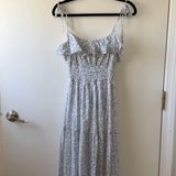 WAYF Blue and White Floral Maxi Dress Photo 0