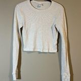 Aritzia TNA Women’s Thermal Long Sleeve Crop Top Medium Photo 0