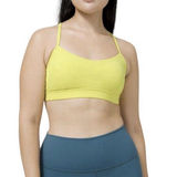 Lululemon Flow Y Bra Nulu Light Support A–C Cups Size 4 Yellow Serpentine EUC Photo 0