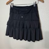 Lululemon black Pacesetter ruffle skirt skort 2 tall Photo 0