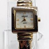 Gossip Mother of Pearl Analog Wristwatch Gold Tone Cuff Vintage Needs Battery Photo 0