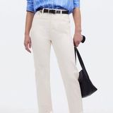 Madewell The '90s Straight Crop Jean tile white NWT Photo 0