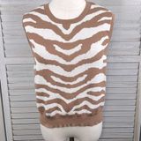 Wild Fable Tan & White Zebra Sweater Vest-XL Photo 0