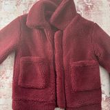 Elodie Burgundy Sherpa Jacket Photo 0