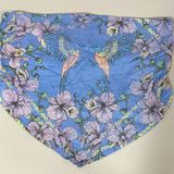 Hummingbird Periwinkle Blue Hibiscus Flower Floral  Graphic Bandana Tube Top Crop Top Shirt Blouse Size S 🌸✨ Photo 0