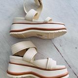 Anthropologie  Elvio Zanon Sport Sandals in Cream Size 36 NWOT $170 Photo 0