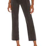 Pistola NWT Women Charlie High Rise Straight Jeans Faded Black 27 Raw Hem Denim Photo 0