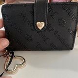 Juicy Couture Juicy‎ Couture Not Your Babe Tab Card Wallet Black Licorice Keychain Charms Photo 0