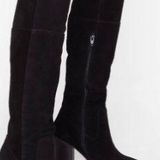 Nasty Gal Knee High Black Heel Boots Photo 0
