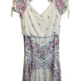 American Vintage Vintage Short Sleeve Maxi Length Dainty Floral Flowy Summer Dress Size Medium Photo 0