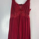 Avid Love L Babydoll Chemise with Lace Trim Neglige Lingerie Red Size L Photo 0