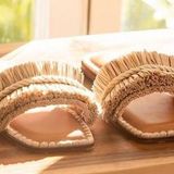 Antonio Melani x The Nat Note Madruga Braided Raffia Flat Sandals *NEW* Photo 0