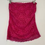 DNA Couture Women’s Strapless Lace Tube Top Fuchsia Pink NWOT Photo 0