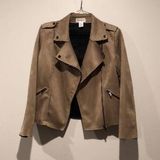 FOR THE REPUBLIC  Faux Suede Biker Jacket Photo 0