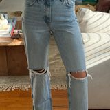 ZARA  Wide Leg Ripped Jeans Photo 0